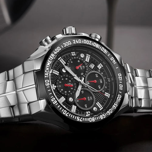 Sports Watches For Men Fashion Quartz Men Big Clock WWOOR Top Brand Luxury Military Full Steel Waterproof Chronograph Wristwatch