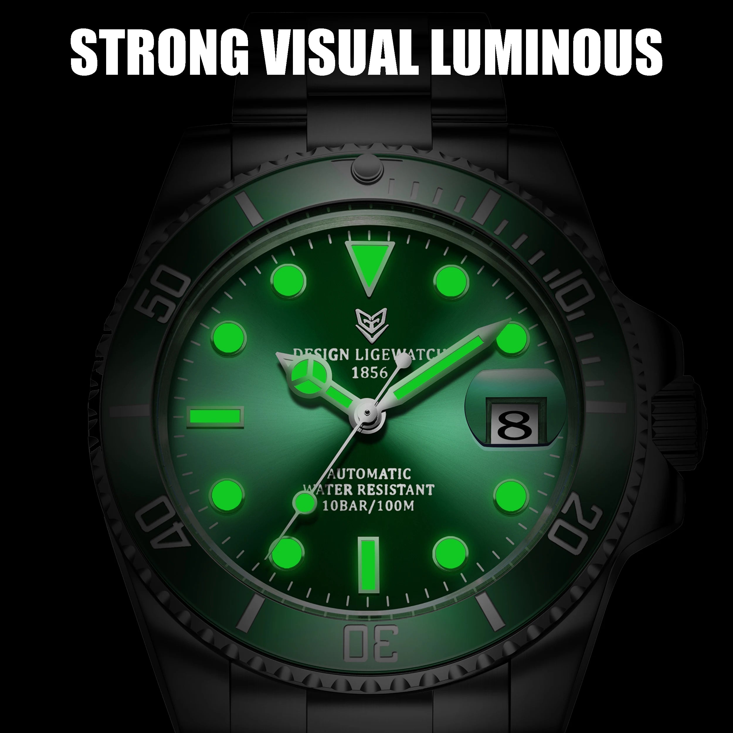 LIGE Top Brand Vintage Mechanical Watches Men Fashion Business Luxury Mens Watch Waterproof Luminous Automatic Wristwatch Reloj