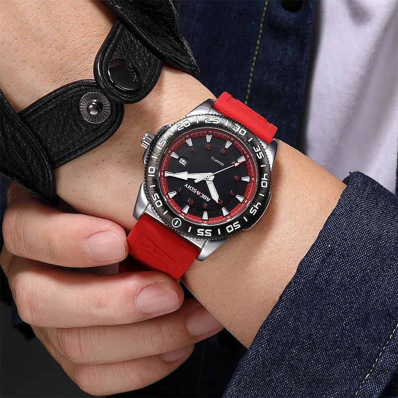 Watches for Men Fashion Cool Outdoor Student Sport Watch Silicone Strap Luminous Date Waterproof Men's Quartz Wristwatch Gifts